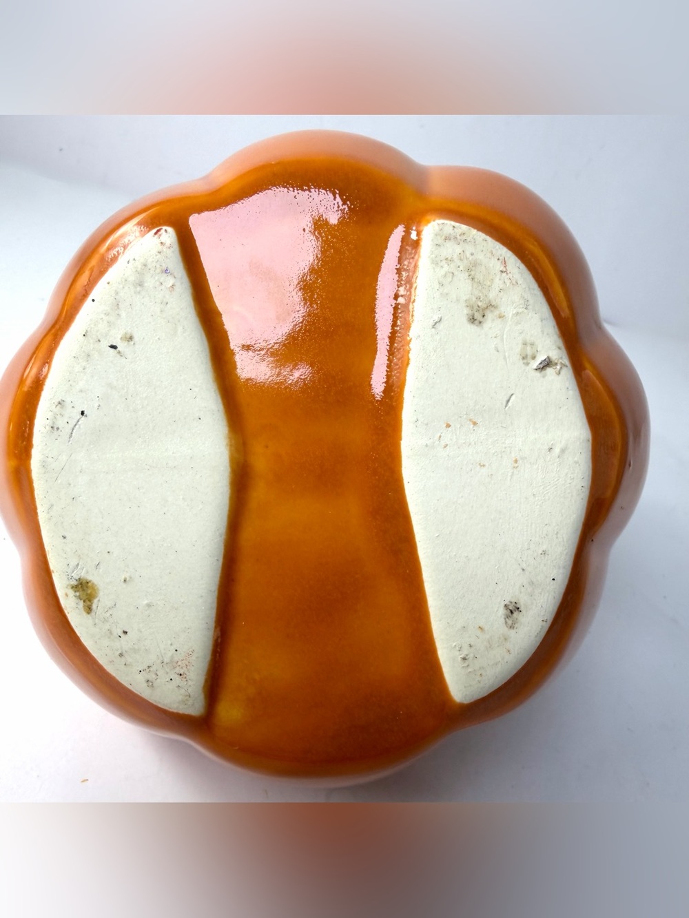 Vintage Ceramic Jack O Lantern Candy Bowl Planter Halloween Pumpkin 6.5” Glazed - Picture 8 of 10